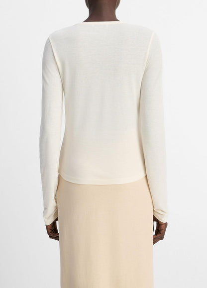 Cotton Crepe Jersey Cardigan in Shirts & Tees OAT SHELL | VINCE Sale