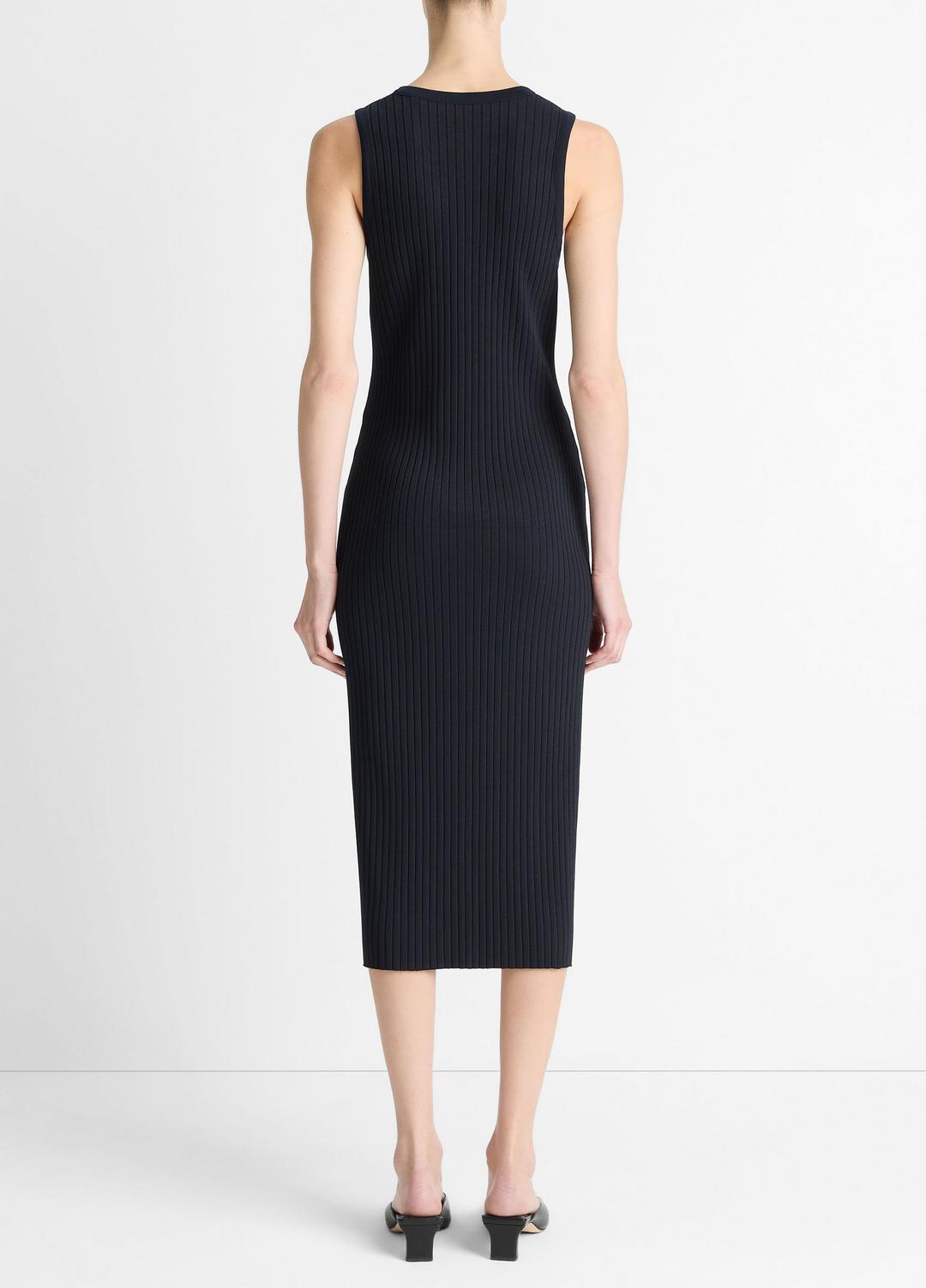 Ribbed Cotton-Blend Button-Front Dress in Dresses & Skirts COASTAL BLUE | VINCE Sale