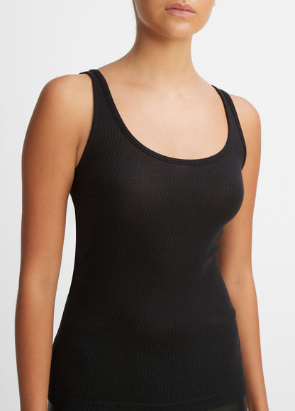 Scoop Neck Tank in Shirts & Tees BLACK | VINCE Sale
