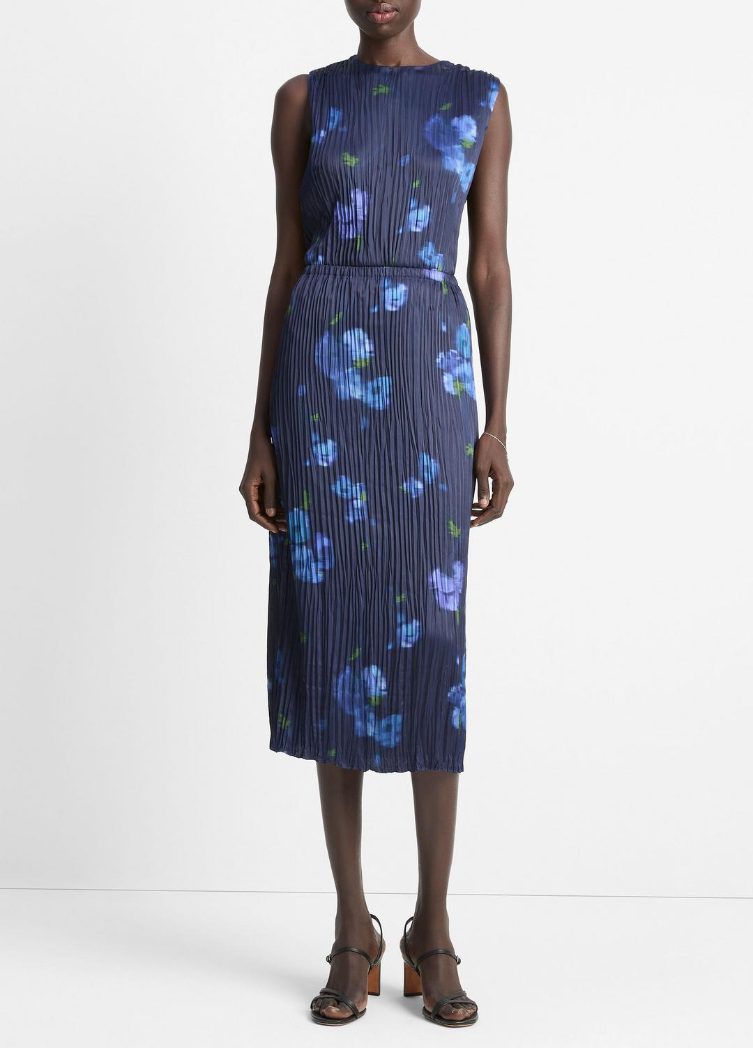 Poppy Blur Crushed Satin Column Skirt in Dresses & Skirts MIDNIGHT | VINCE Sale