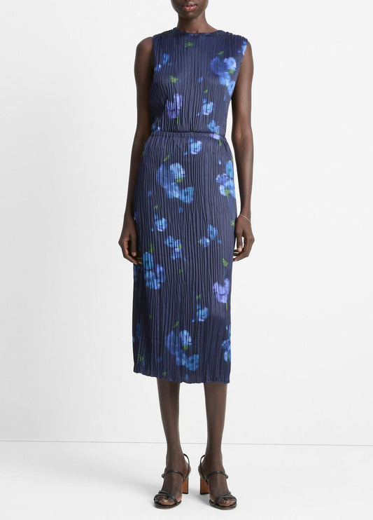 Poppy Blur Crushed Satin Column Skirt in Dresses & Skirts MIDNIGHT | VINCE Sale