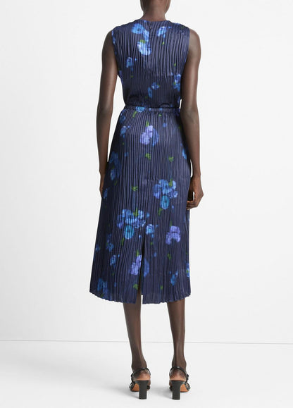 Poppy Blur Crushed Satin Column Skirt in Dresses & Skirts MIDNIGHT | VINCE Sale
