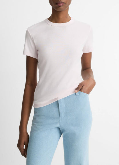 Pima Cotton-Blend '90s Shrunken T-Shirt in Shirts & Tees BALLET | VINCE Sale