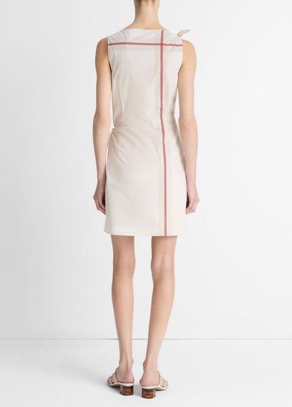 Handkerchief-Stripe Wrap Dress in Dresses & Skirts OAT SHELL/BRICK ROSE | VINCE Sale