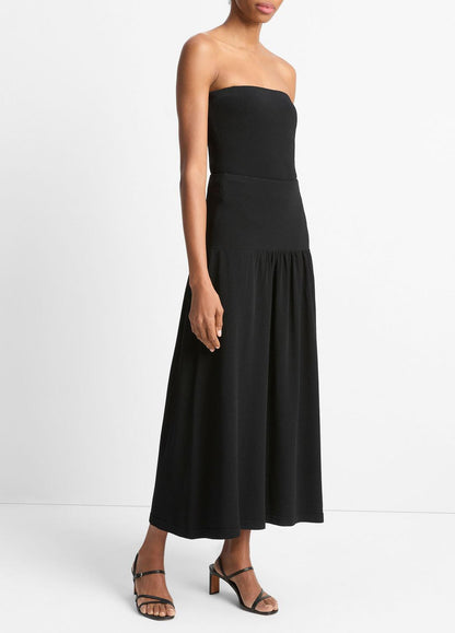 Compact Drop-Waist Skirt in Dresses & Skirts BLACK | VINCE Sale