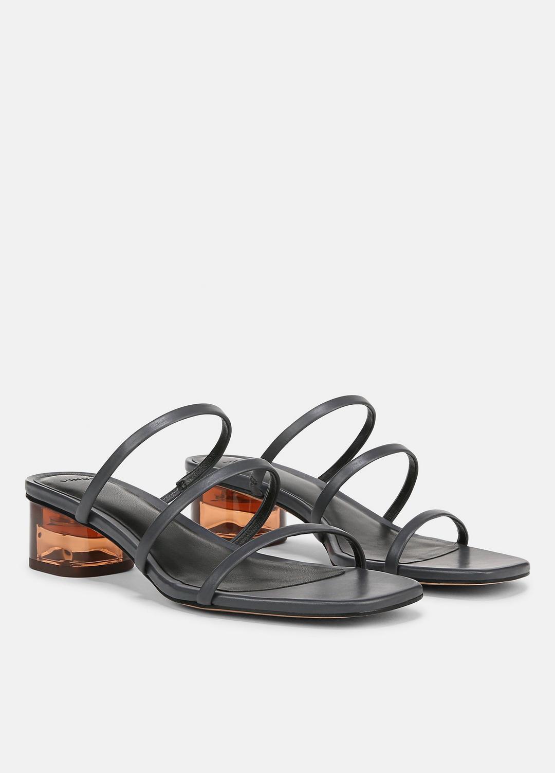 Palm Springs Leather Heeled Sandal in Shoes IRIS SLATE | VINCE Sale