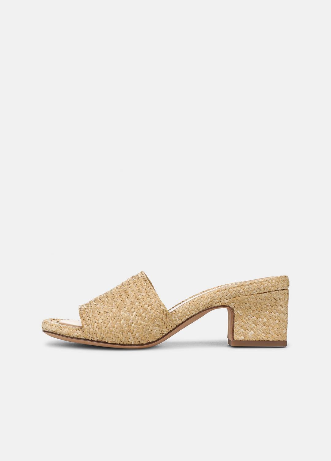 Ariana Raffia Heeled Sandal in Shoes TOASTED WHEAT | VINCE Sale
