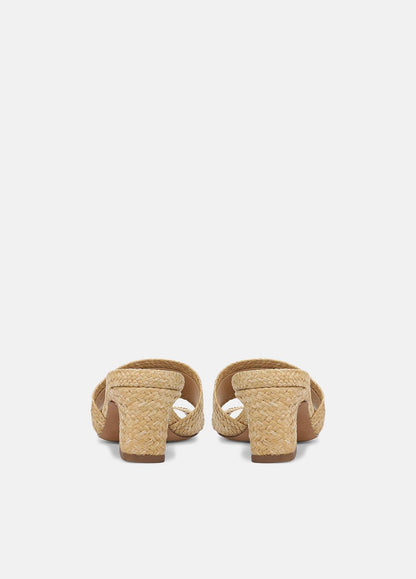 Ariana Raffia Heeled Sandal in Shoes TOASTED WHEAT | VINCE Sale