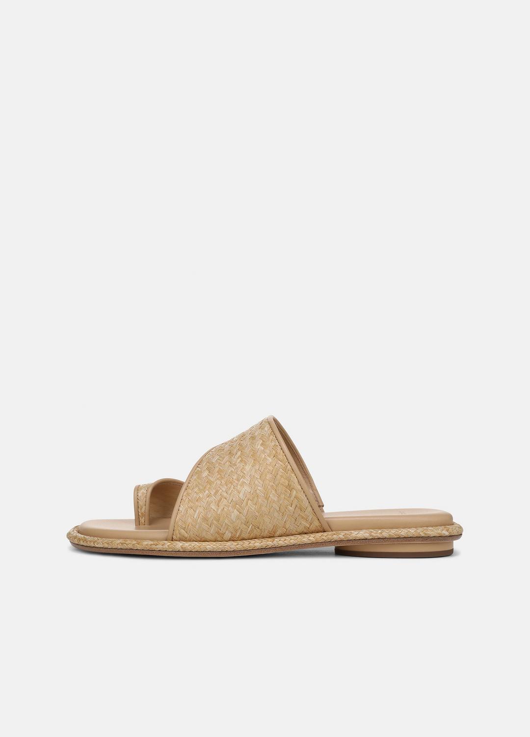 Lukas Raffia Sandal in Shoes TOASTED WHEAT | VINCE Sale
