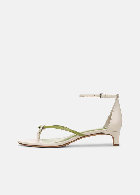 Siri Leather Heeled Sandal in Shoes FLAX/HERBARIA | VINCE Sale