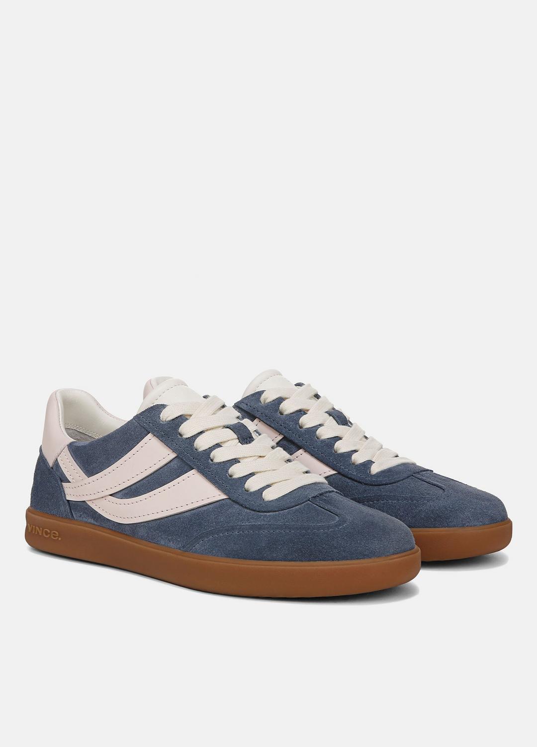 Oasis Suede & Leather Sneaker in Shoes HUNTINGTON BLUE/POWDER PINK | VINCE Sale