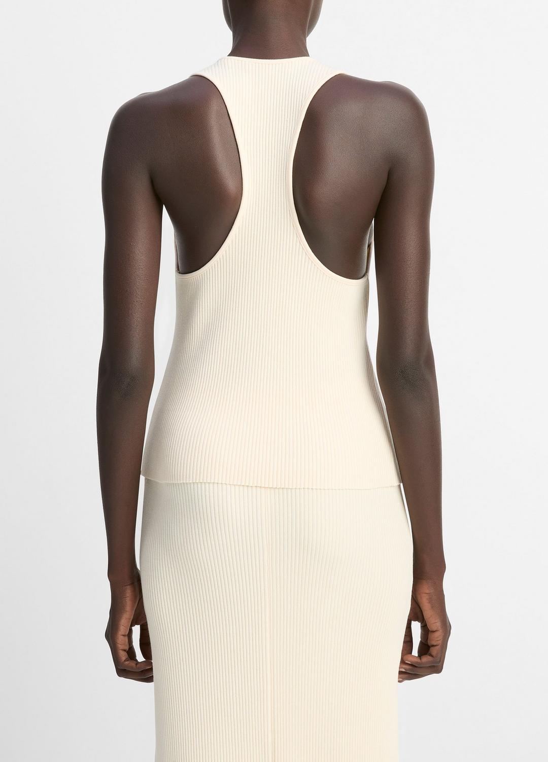 Ribbed Cotton-Blend Racerback Tank in Shirts & Tees OAT SHELL | VINCE Sale