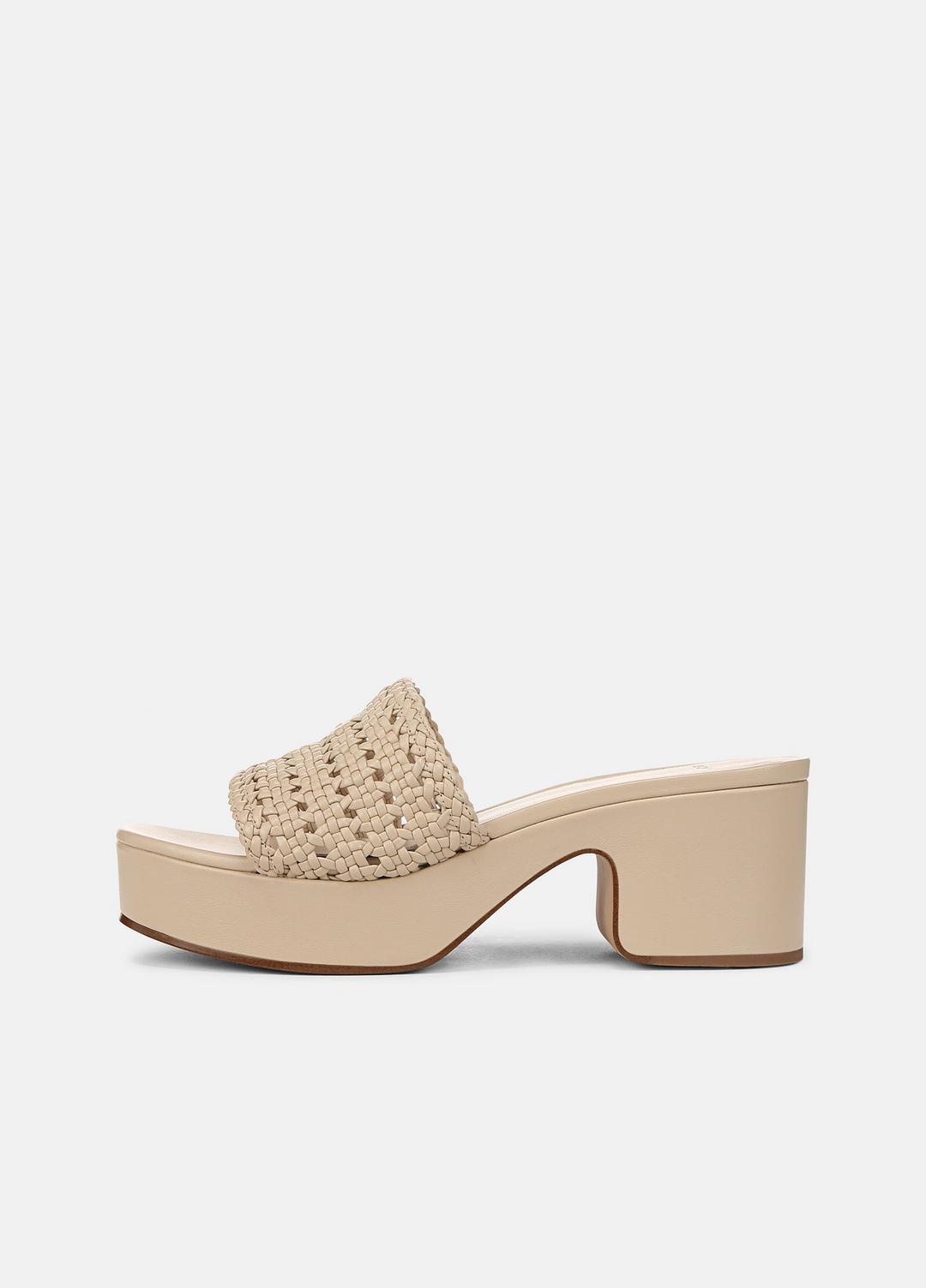 Margo Woven Leather Platform Sandal in Shoes BIRCH SAND | VINCE Sale