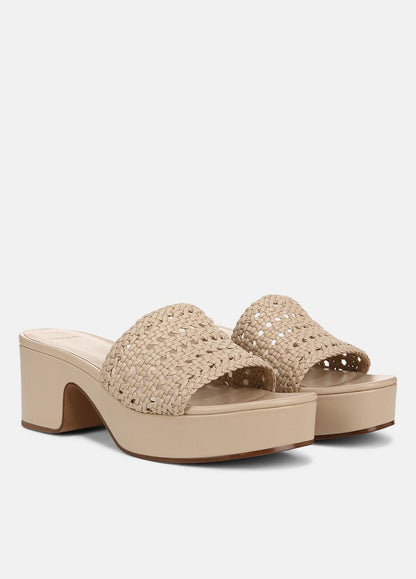 Margo Woven Leather Platform Sandal in Shoes BIRCH SAND | VINCE Sale