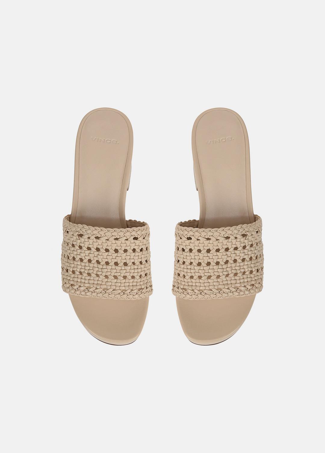 Margo Woven Leather Platform Sandal in Shoes BIRCH SAND | VINCE Sale