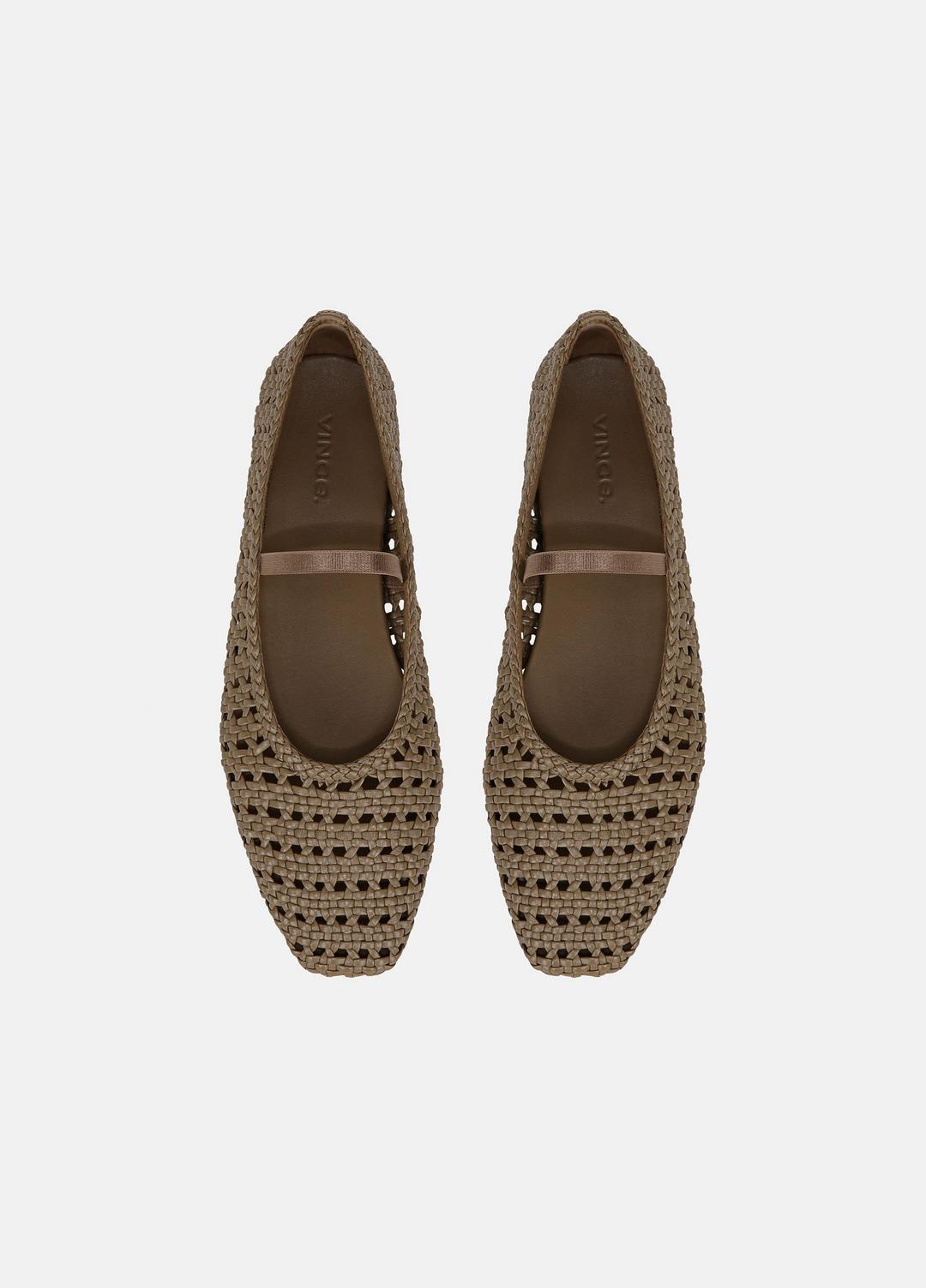 Vivian Leather Mary Jane Flat in Shoes SAND SHELL | VINCE Sale