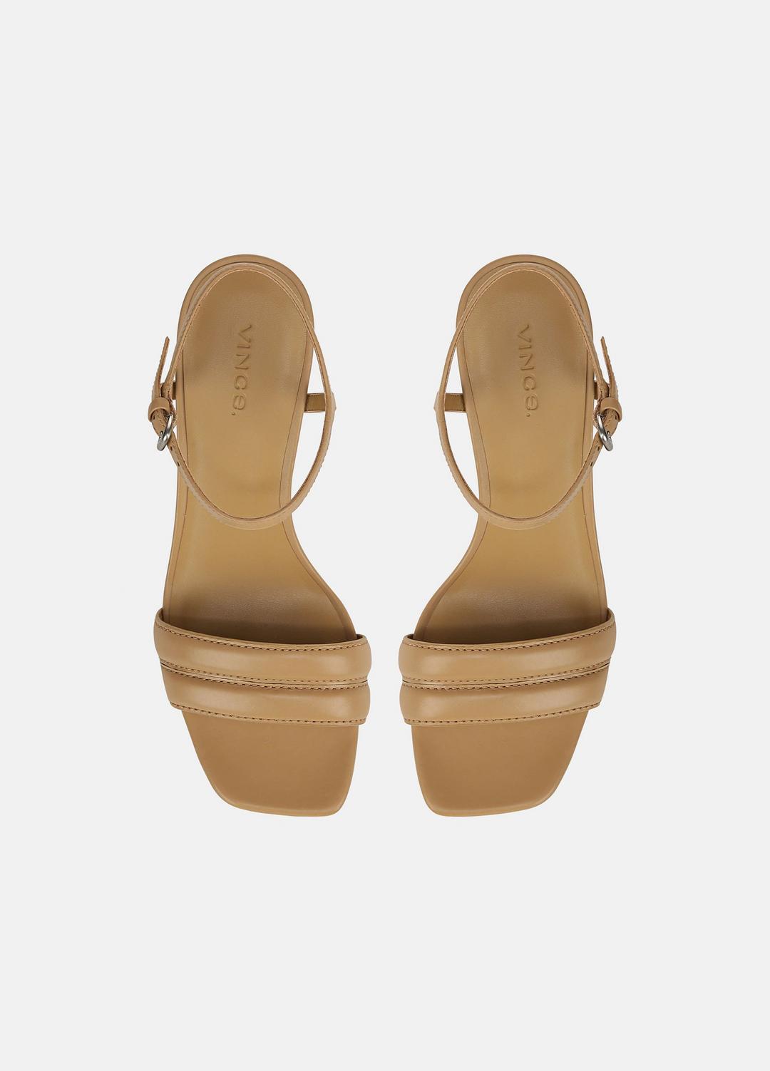 Prema Leather Wedge Sandal in Shoes LIGHT SABLE | VINCE Sale