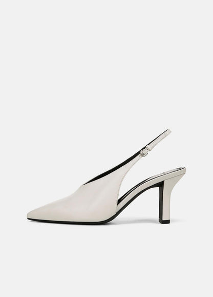 Devi Leather Slingback Pump in Shoes MILK | VINCE Sale