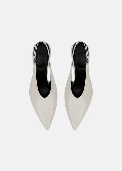 Devi Leather Slingback Pump in Shoes MILK | VINCE Sale