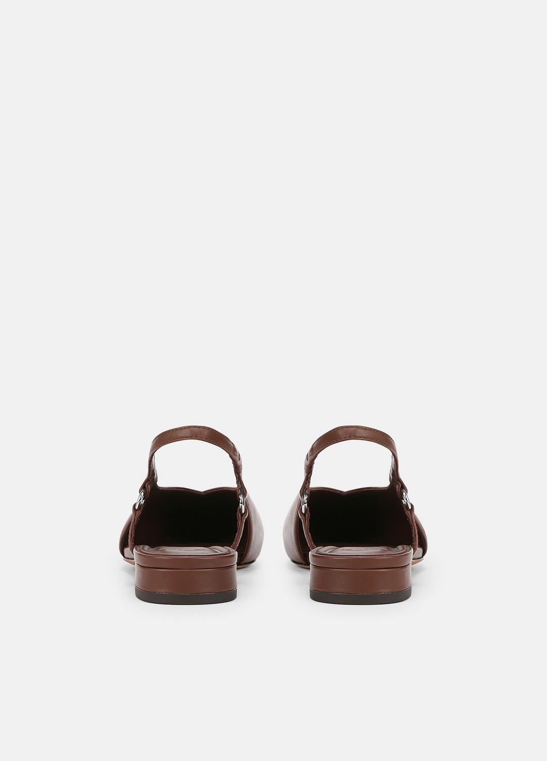 Ines Leather Slingback Flat in Shoes COFFEE | VINCE Sale