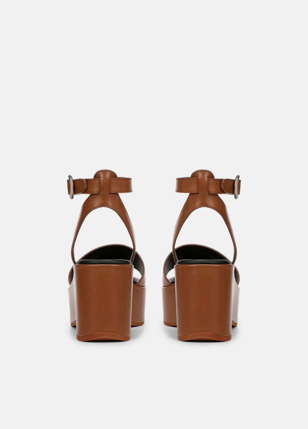 Phillipa Leather Platform Sandal in Shoes SEQUOIA BROWN | VINCE Sale