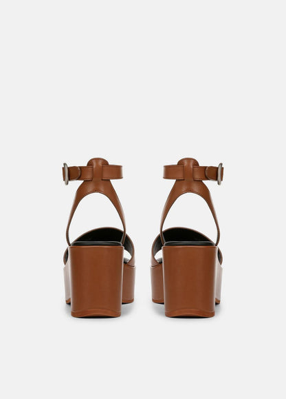 Phillipa Leather Platform Sandal in Shoes SEQUOIA BROWN | VINCE Sale
