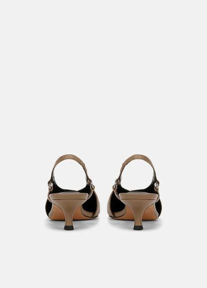Sabrina Leather Slingback Kitten Heel in Shoes SAND SHELL | VINCE Sale