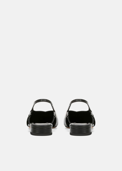 Ines Leather Slingback Flat in Shoes BLACK | VINCE Sale