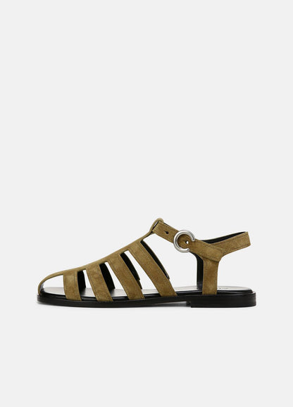 Melina Suede Fisherman Sandal in Shoes OLIVE WOOD | VINCE Sale