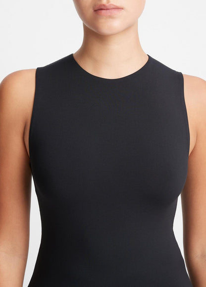 Stretch-Jersey Shell in Shirts & Tees BLACK | VINCE Sale